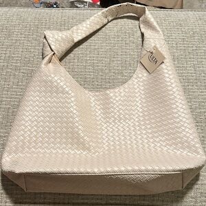 Cream Woven Women's Bag